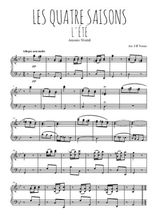 Téléchargez l'arrangement pour piano de la partition de Les quatre saisons, L'été en PDF